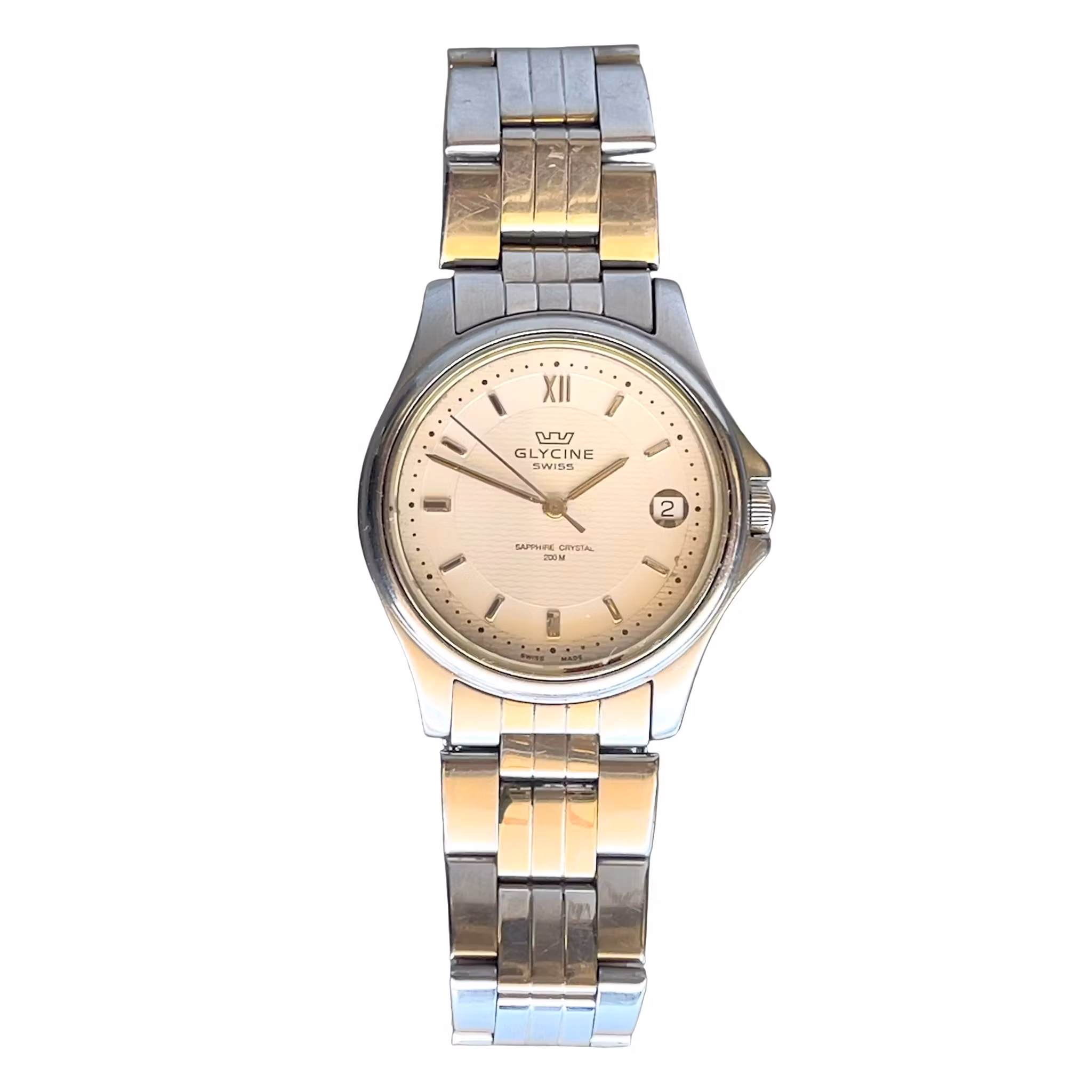 Glycine Swiss herrklocka - Safirglas, 200M