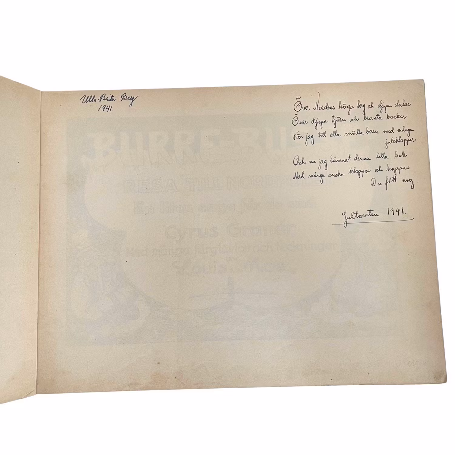 Burre Busses resa till Nordpolen (1941) - klassisk illustrerad barnbok