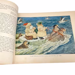El viaje de Burre Busse al Polo Norte (1941) - un clásico libro infantil ilustrado.