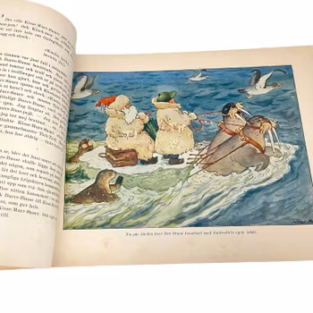 Burre Busses resa till Nordpolen (1941) - klassisk illustrerad barnbok