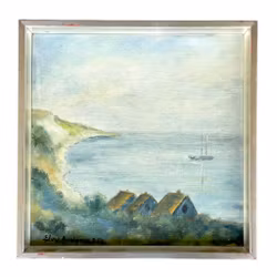 Elvy Andreasson - Dipinto a olio - Motivo costiero, firmato