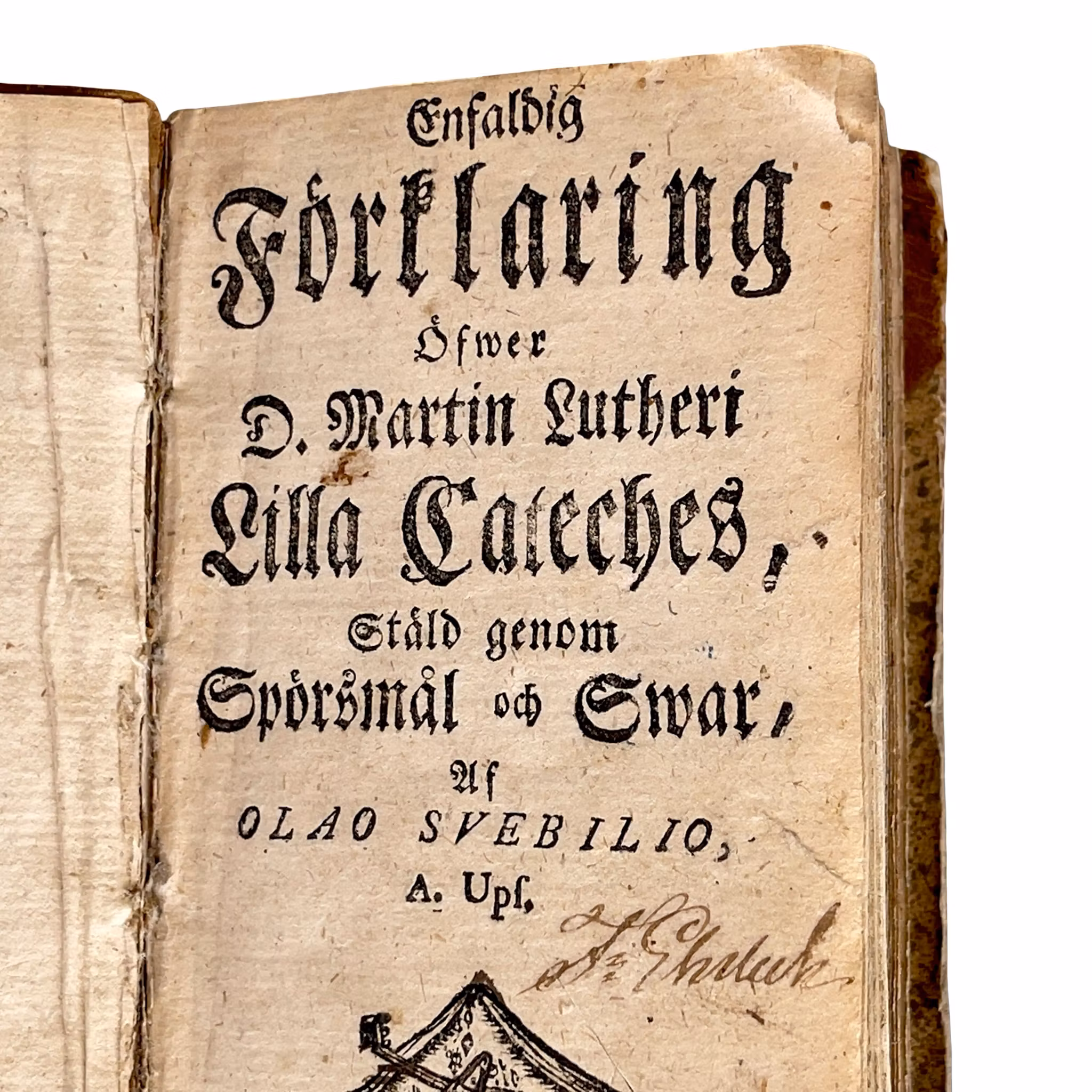 Antique Swedish book from 1788 - Olaus Swebilius / Martin Luther's Little Catechism