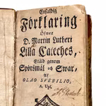 Antik svensk bok från 1788 - Olaus Swebilius / Martin Luthers Lilla Katekes