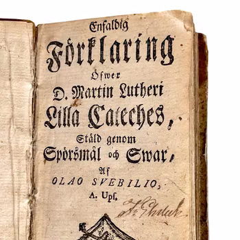 Antique Swedish book from 1788 - Olaus Swebilius / Martin Luther's Little Catechism
