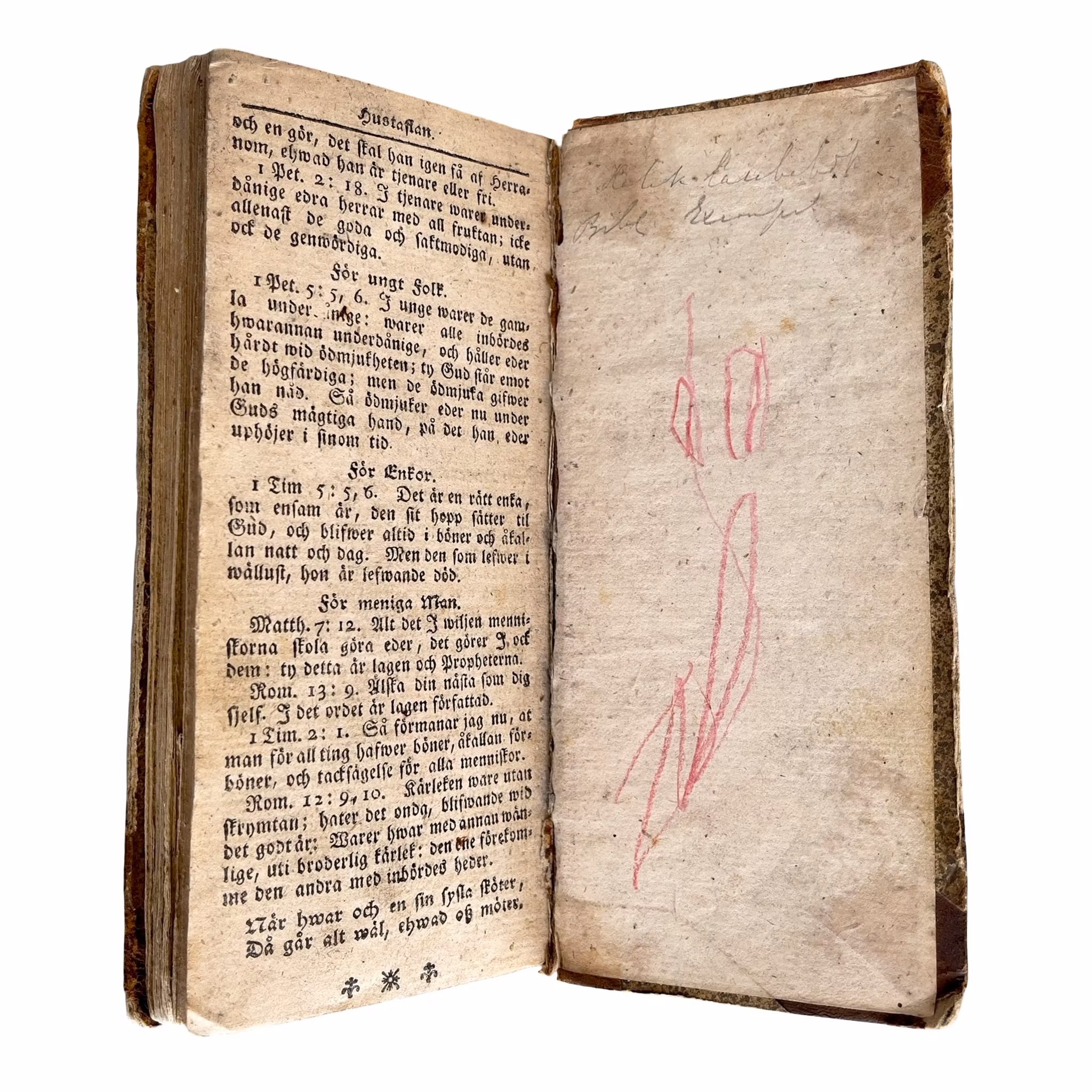 Antique Swedish book from 1788 - Olaus Swebilius / Martin Luther's Little Catechism