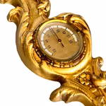 Vintage väggtermometer i guldfärgat trä - barock/rokoko stil
