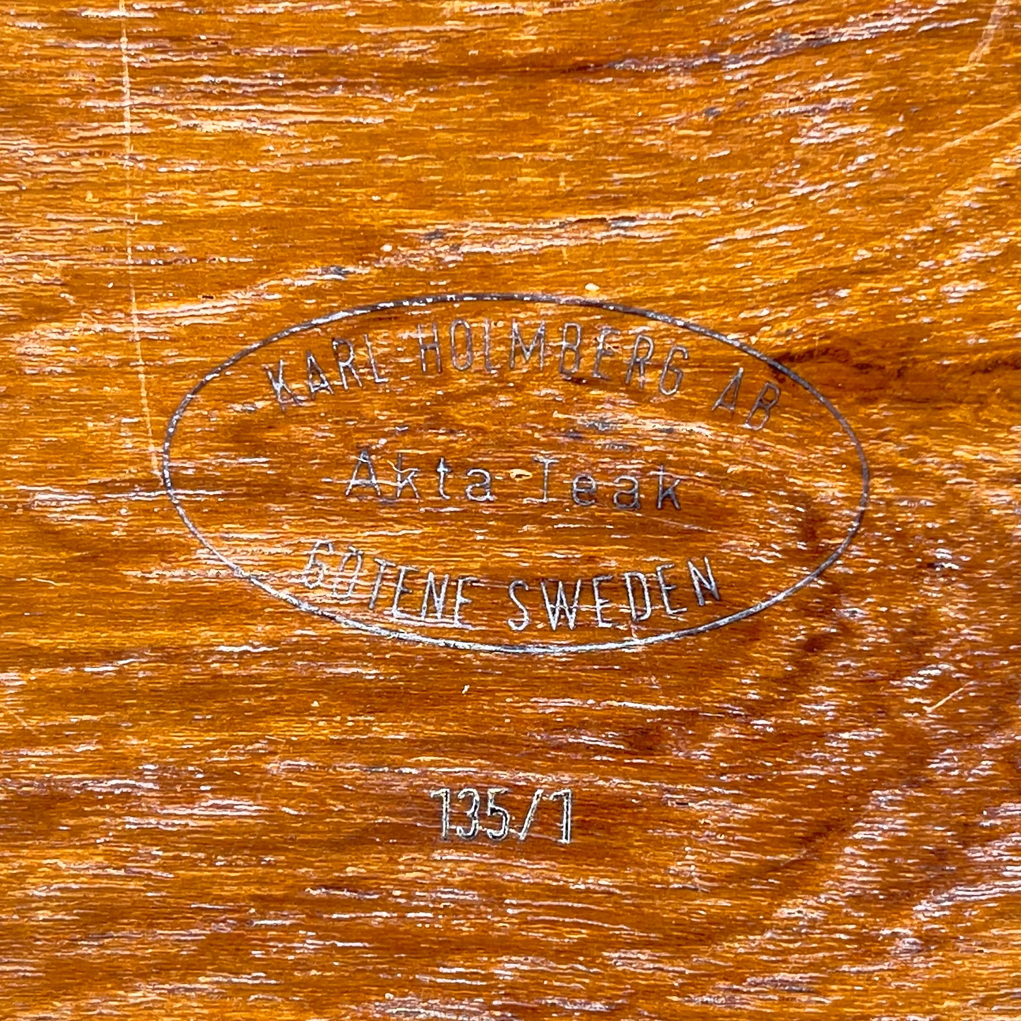Karl Holmberg - Åtla Teak bricka i massiv teak - Sweden
