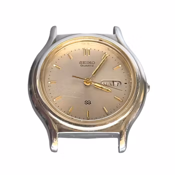 Vintage Seiko Quartz Damklocka - Elegant tvåton med dag/datum
