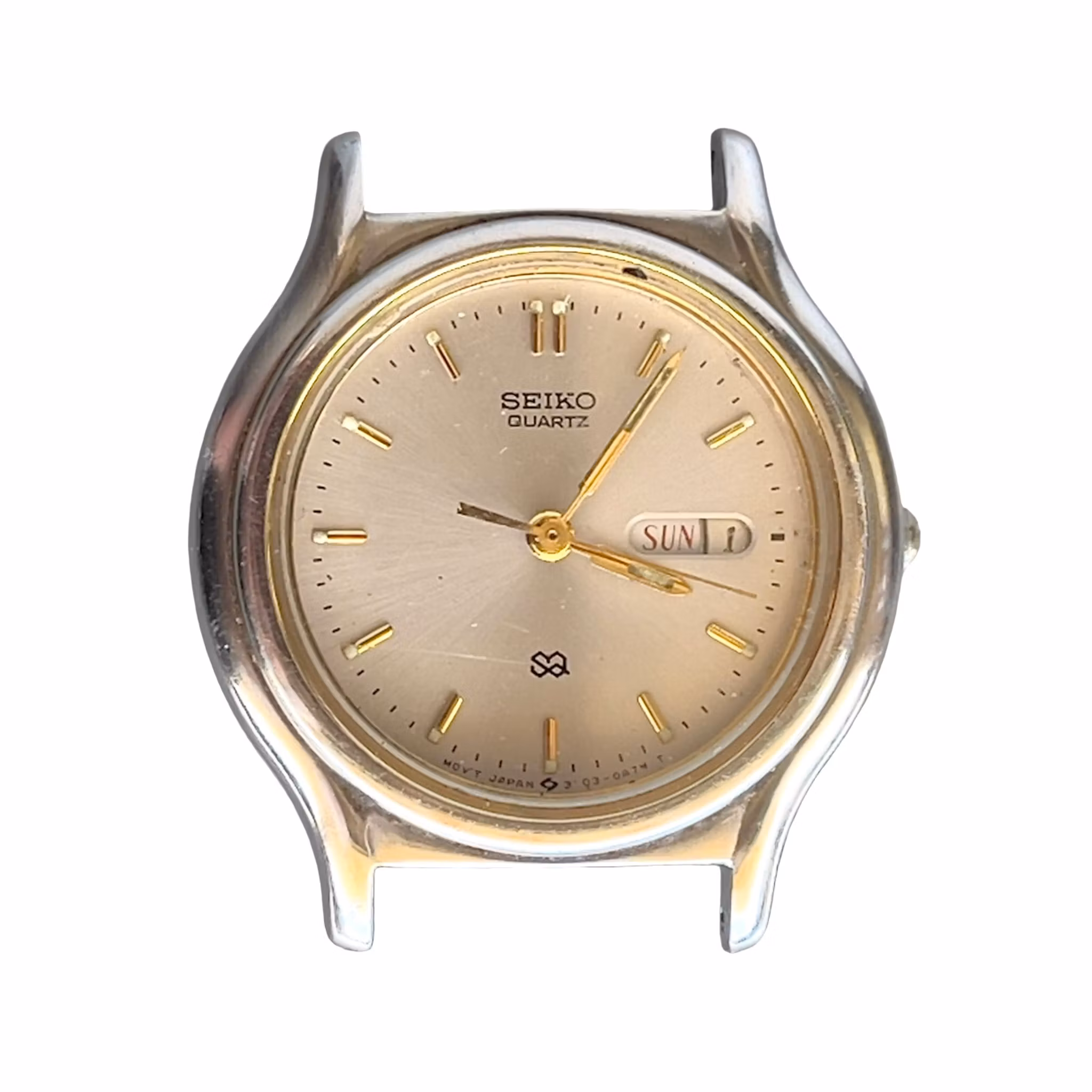 Vintage Seiko Quartz Damklocka - Elegant tvåton med dag/datum