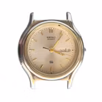 Vintage Seiko Quartz Damklocka - Elegant tvåton med dag/datum