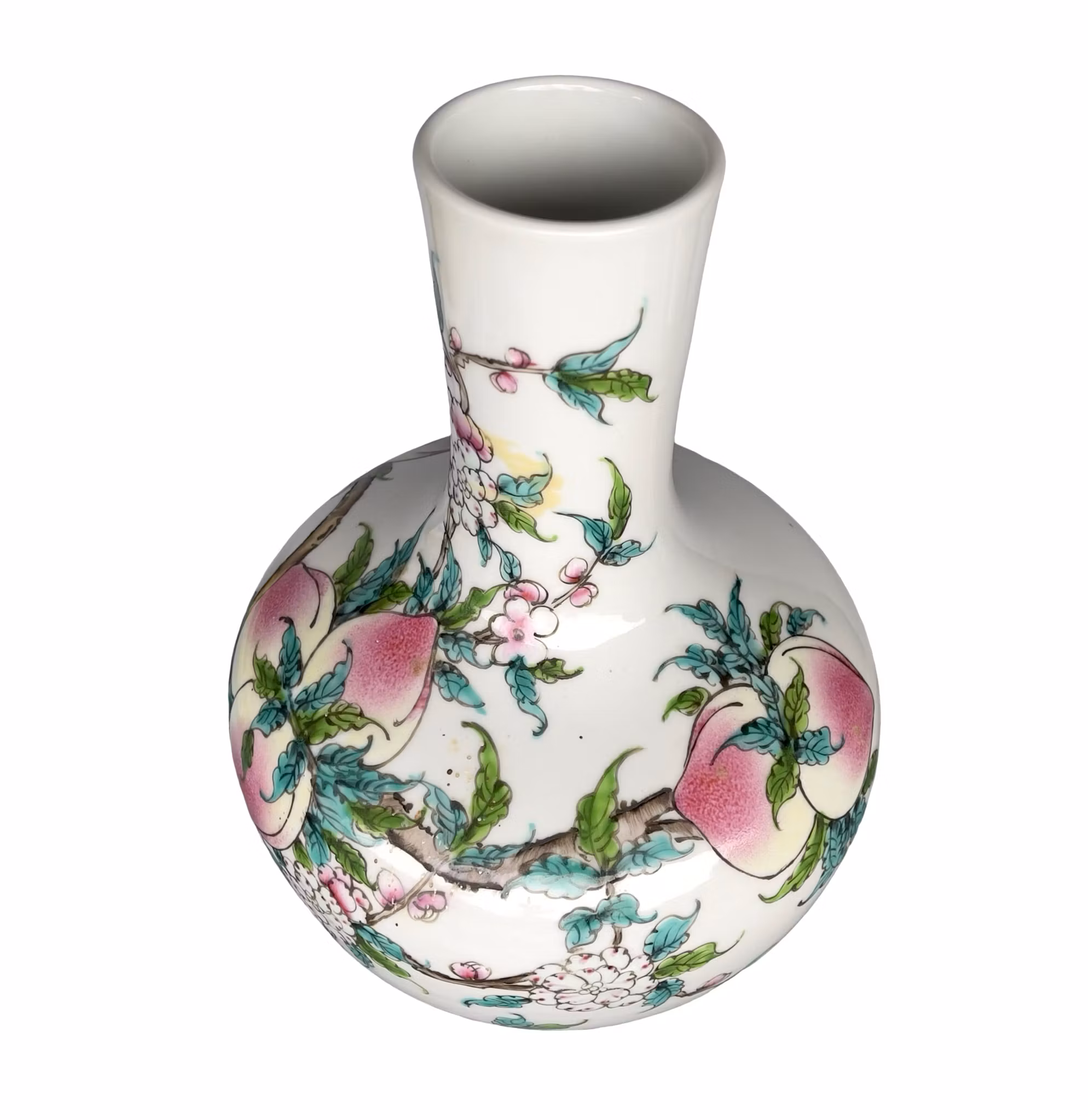 Kinesisk porcelænsvase - Håndmalet dekoration - 20. århundrede
