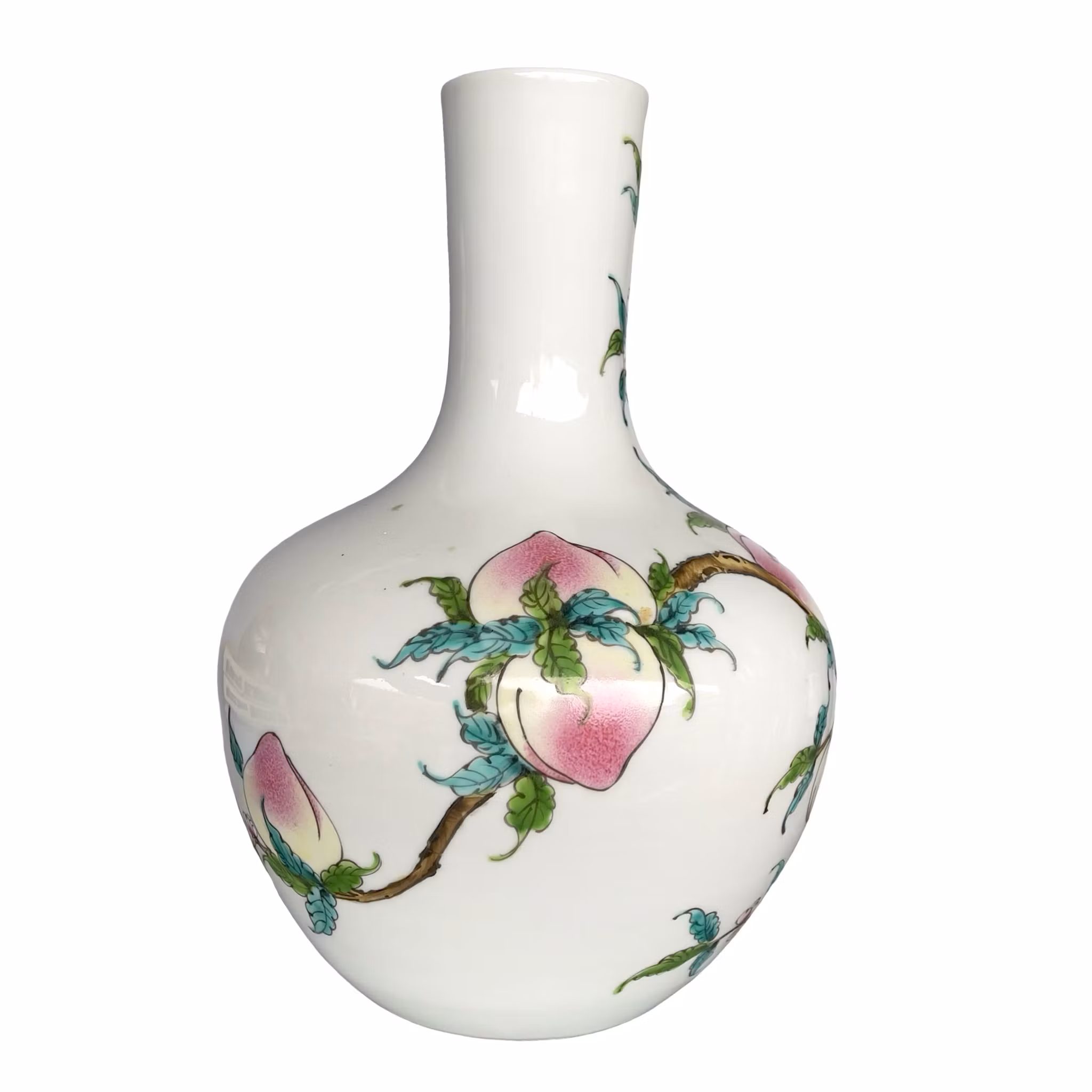 Kinesisk porcelænsvase - Håndmalet dekoration - 20. århundrede
