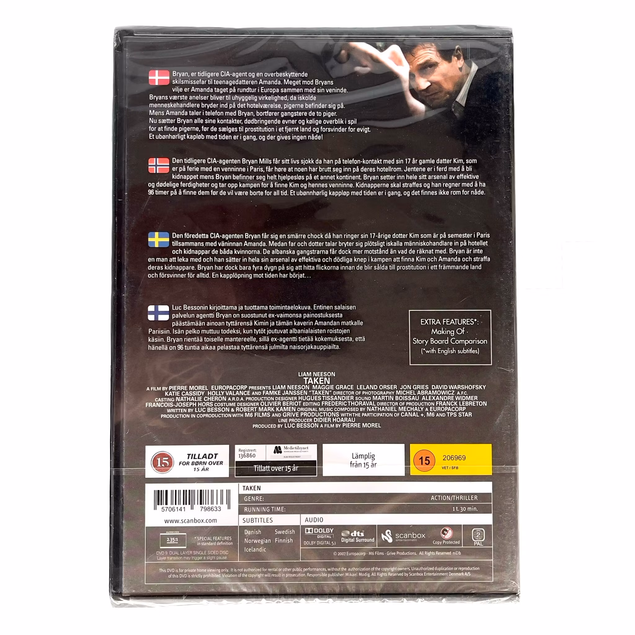 Taken - Extended Harder Cut - Inplastad DVD
