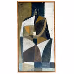 Hans Fritzdorf (1927-1990) - Abstrakt modernism Olja målning på duk