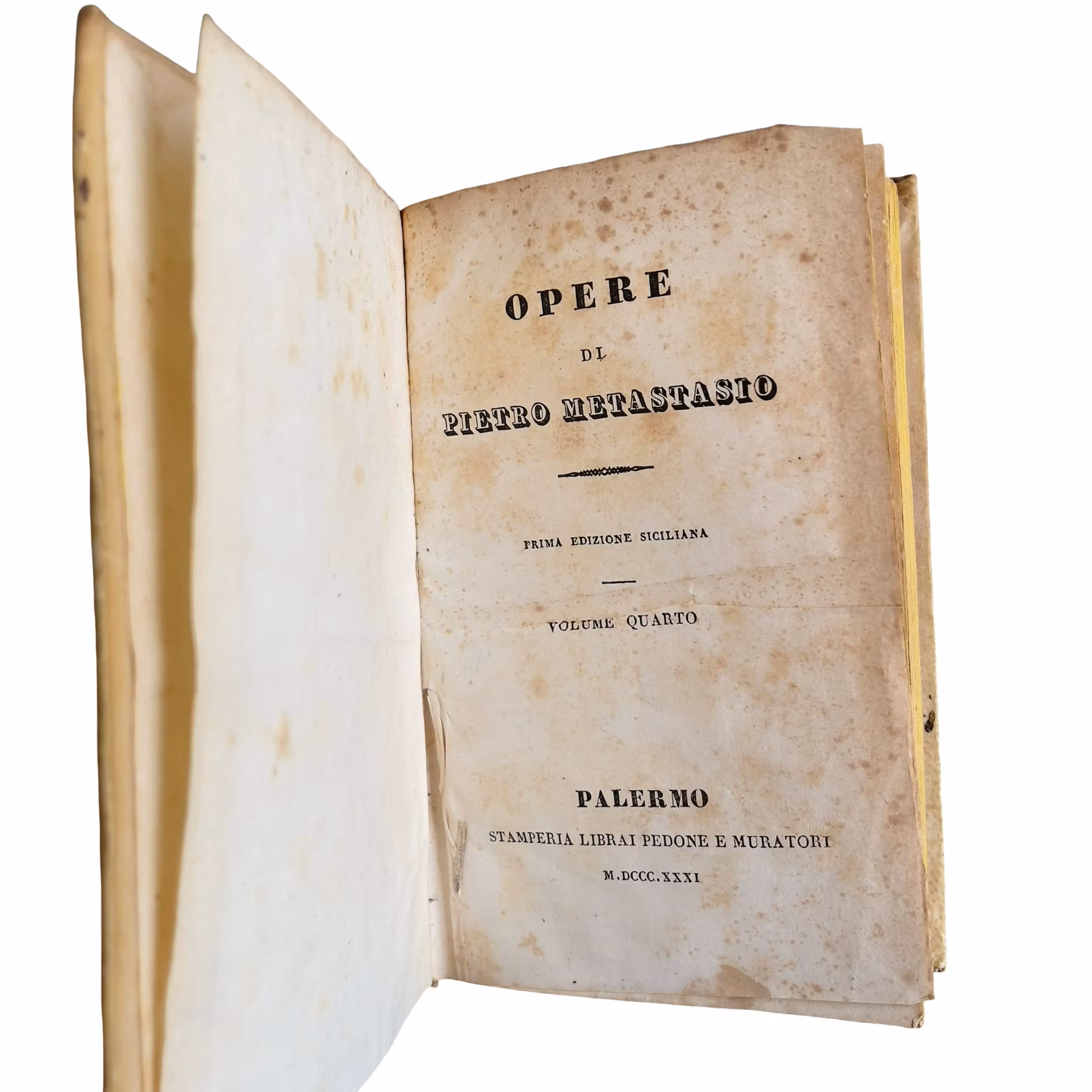 Pietro Metastasio - Komplett 7 bandsverk i pergament, Palermo 1830-1832