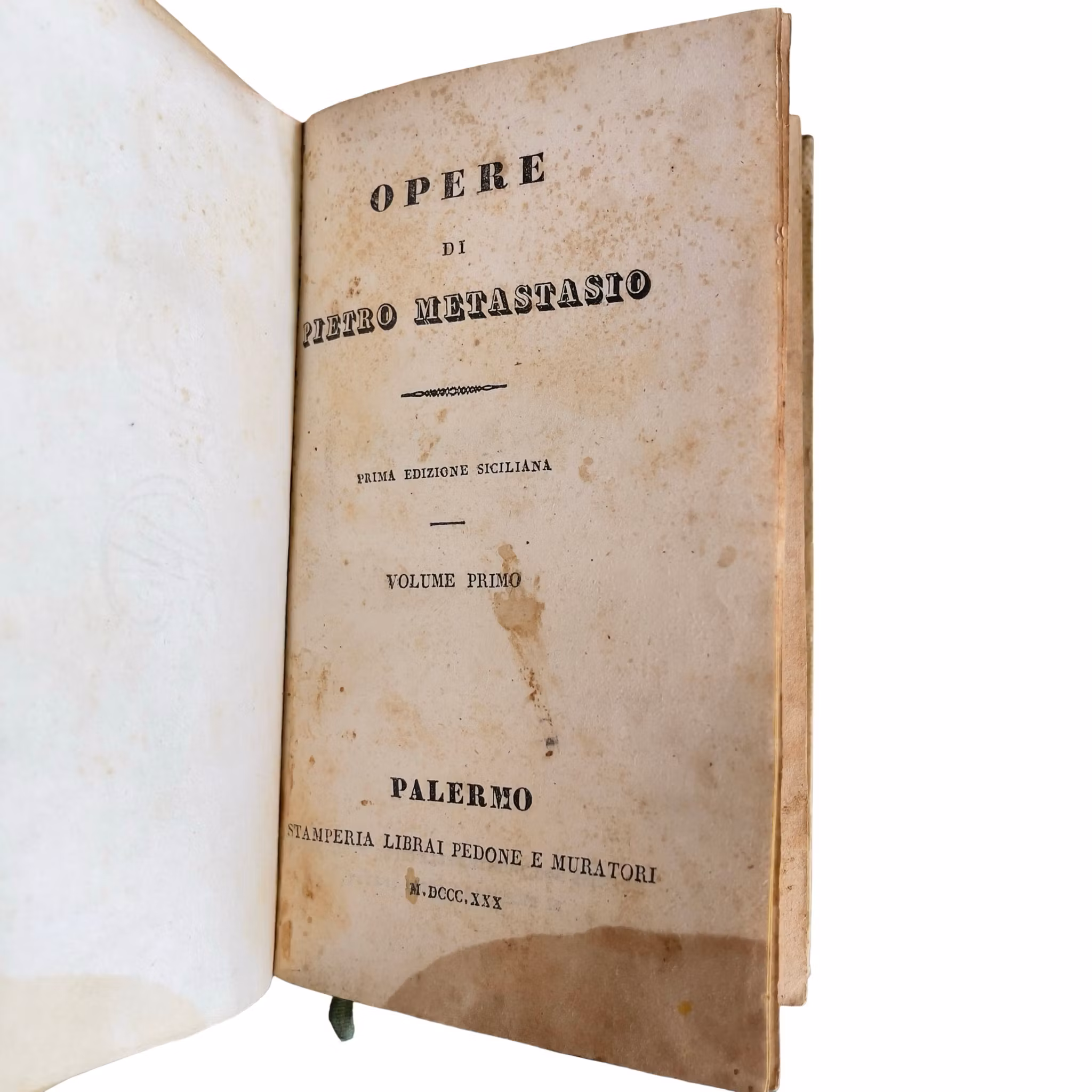 Pietro Metastasio - Komplett 7 bandsverk i pergament, Palermo 1830-1832