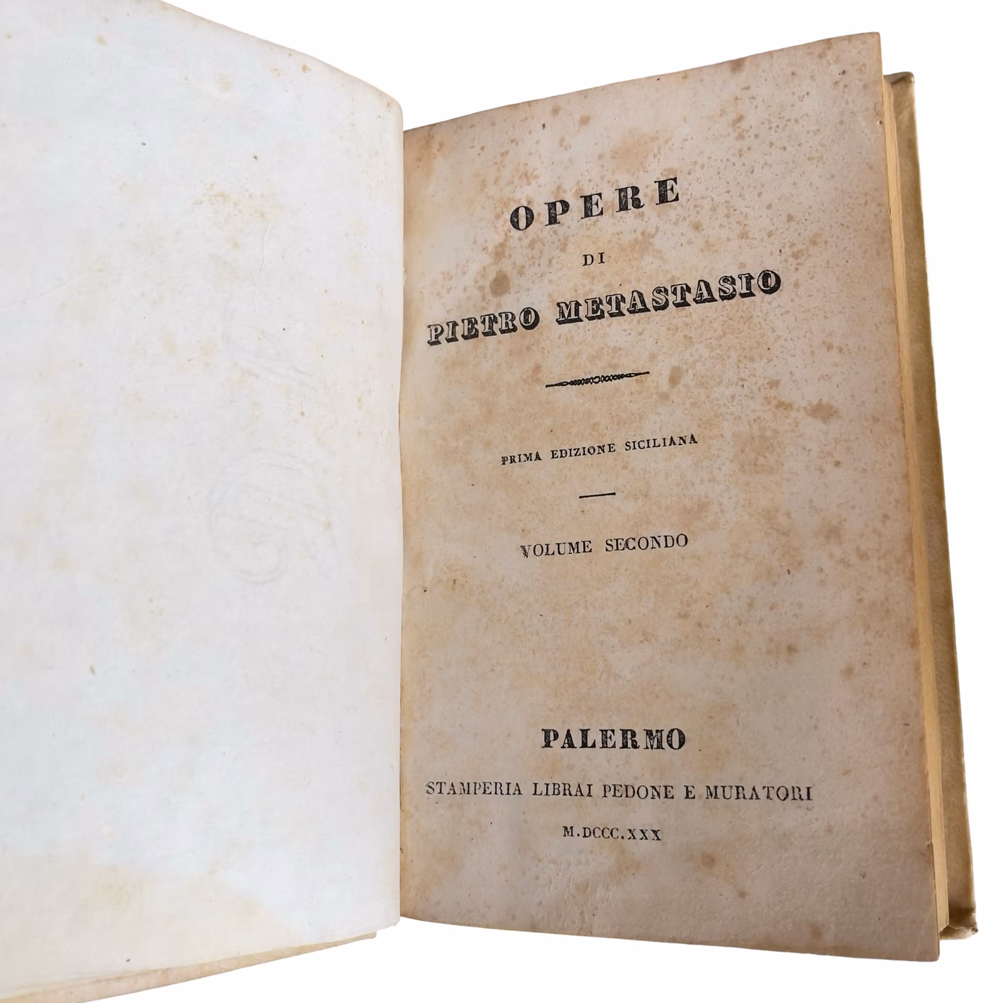 Pietro Metastasio - Komplett 7 bandsverk i pergament, Palermo 1830-1832