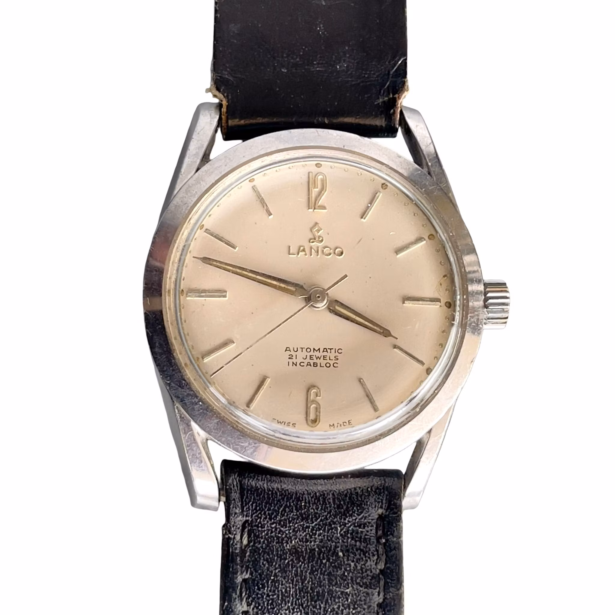 LANCO Automatic 21 Jewels Incabloc - Vintage Swiss herrklocka