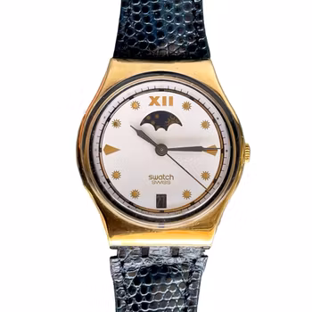 Vintage Swatch Swiss CEO Moon phase - Elegant Quartz med original armband