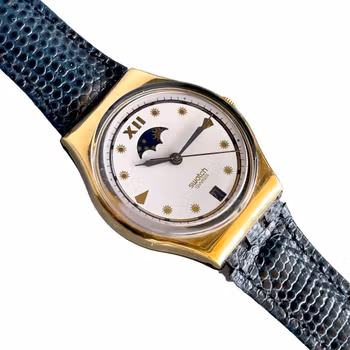 Vintage Swatch Swiss CEO Moon phase - Elegant Quartz med original armband