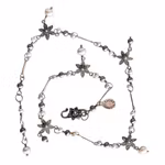 Yvonne Christa 925 sterling silver halsband med pärlor - 42 cm