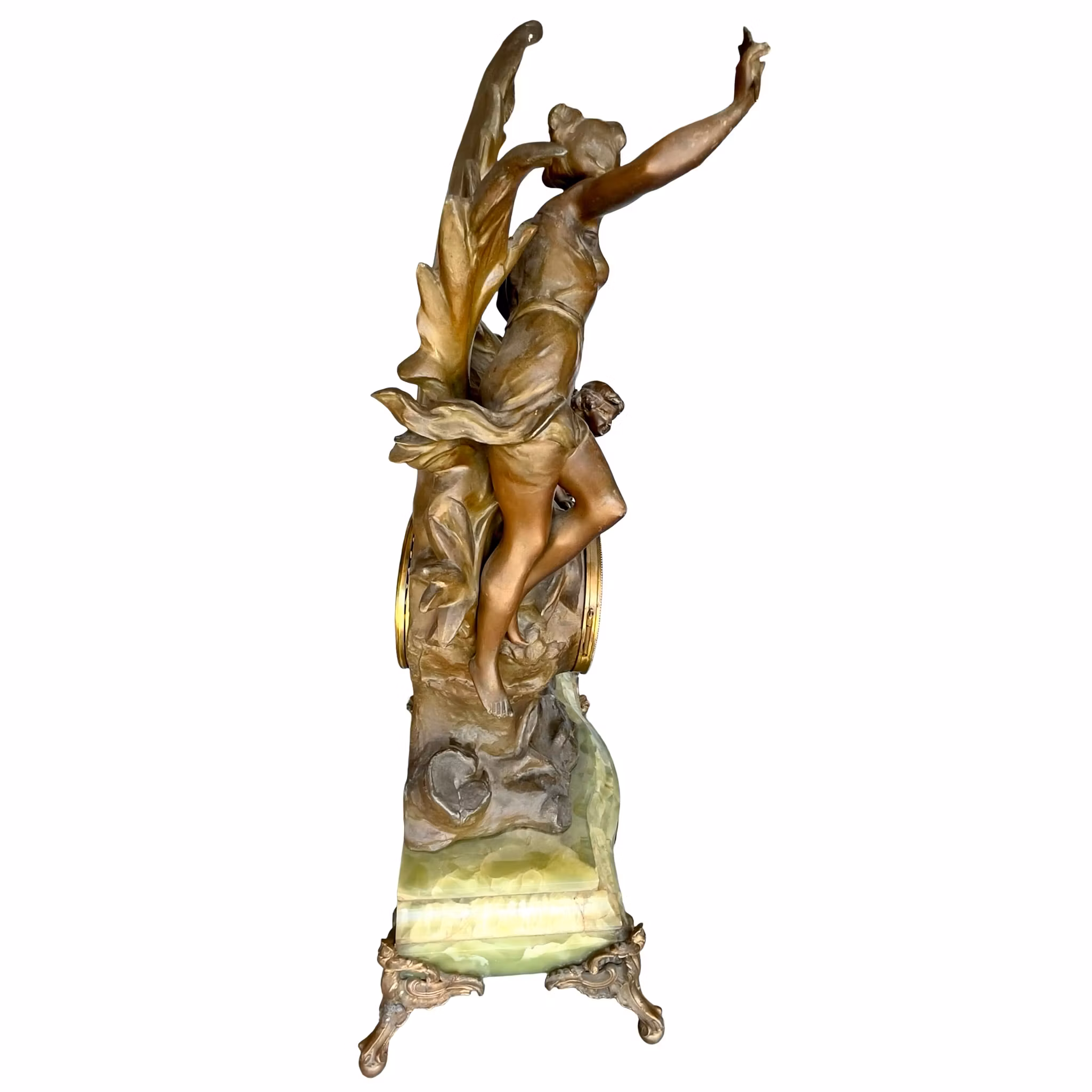 Antik Fransk bordspendyl - L’amour Distrait - Jugend / Art Nouveau - Signerad Constant
