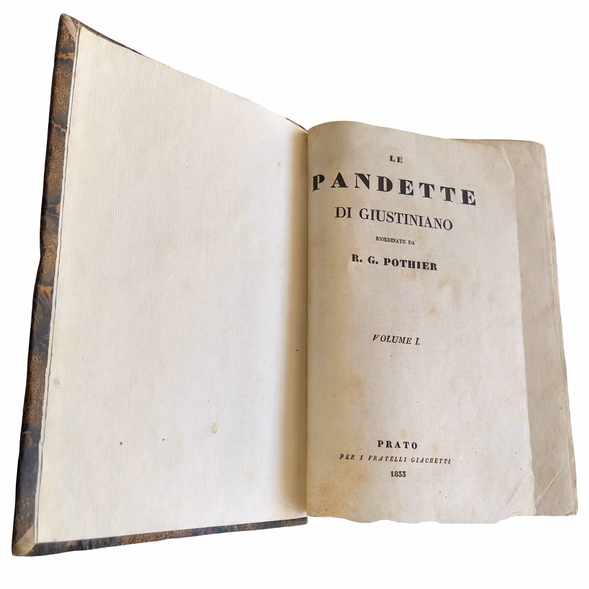 Le Pandette di Giustiniano - Komplett antik bokserie i 7 volymer (1833-1836)