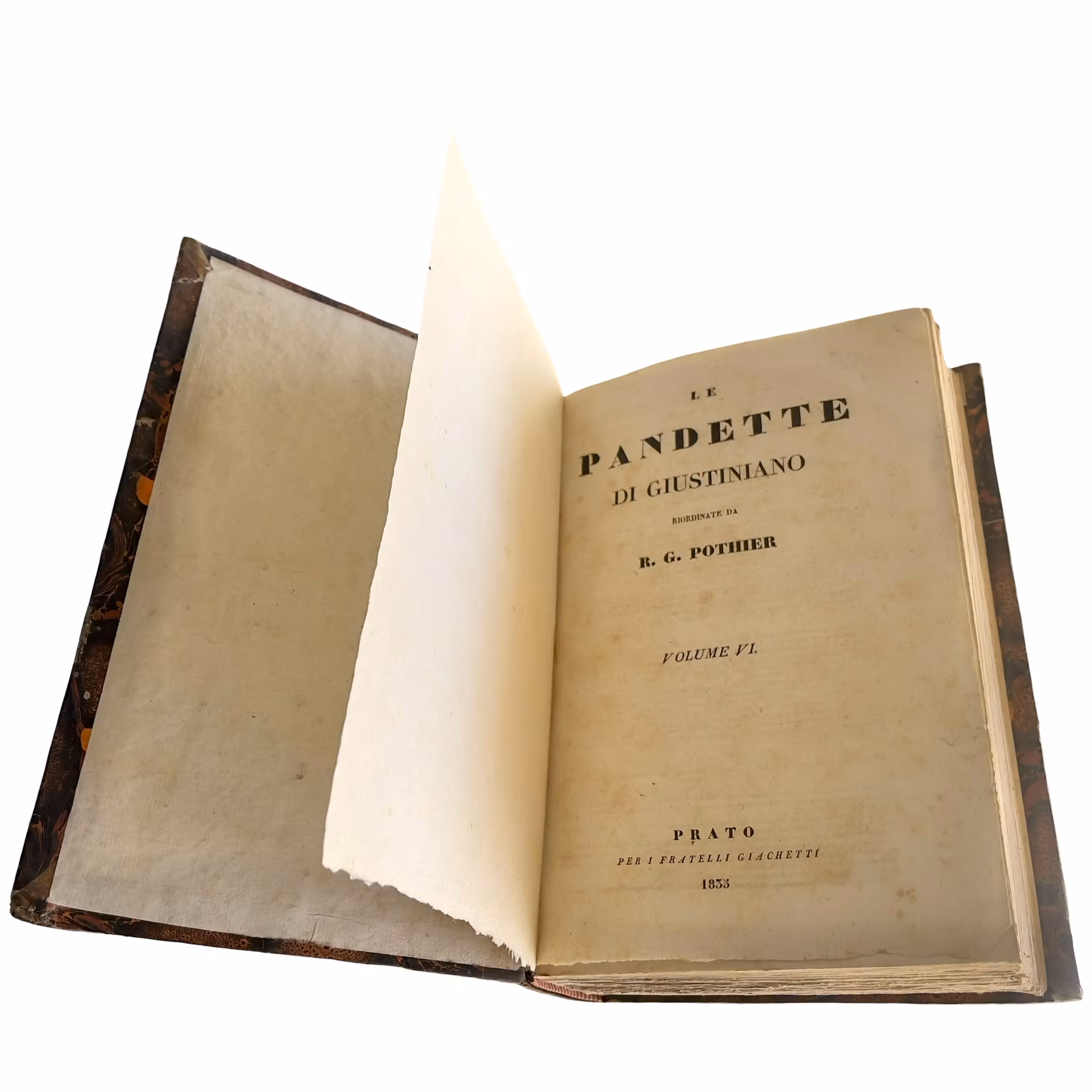Le Pandette di Giustiniano - Komplett antik bokserie i 7 volymer (1833-1836)