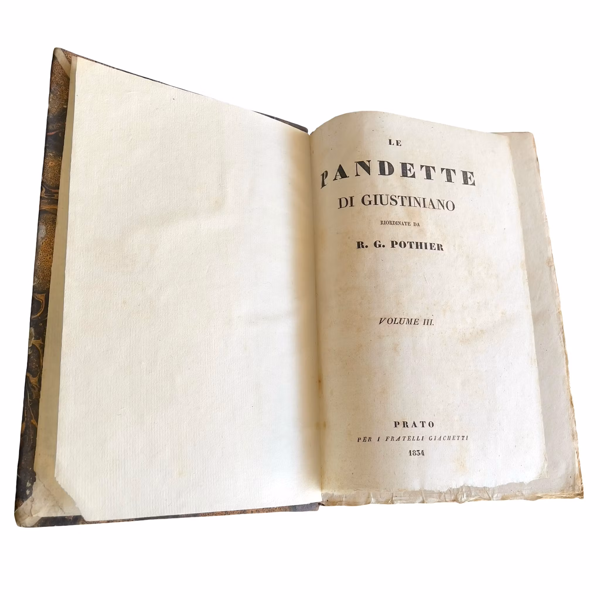 Le Pandette di Giustiniano - Komplett antik bokserie i 7 volymer (1833-1836)