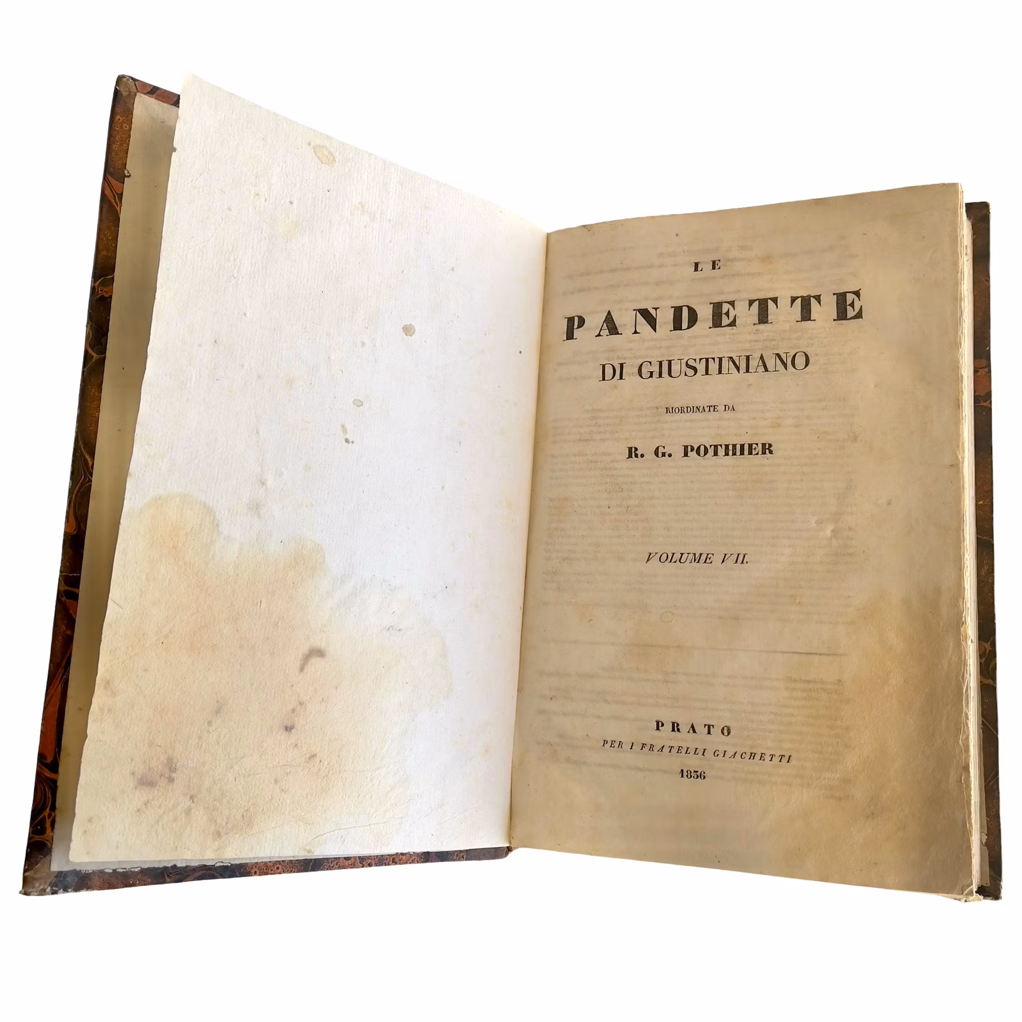 Le Pandette di Giustiniano - Komplett antik bokserie i 7 volymer (1833-1836)