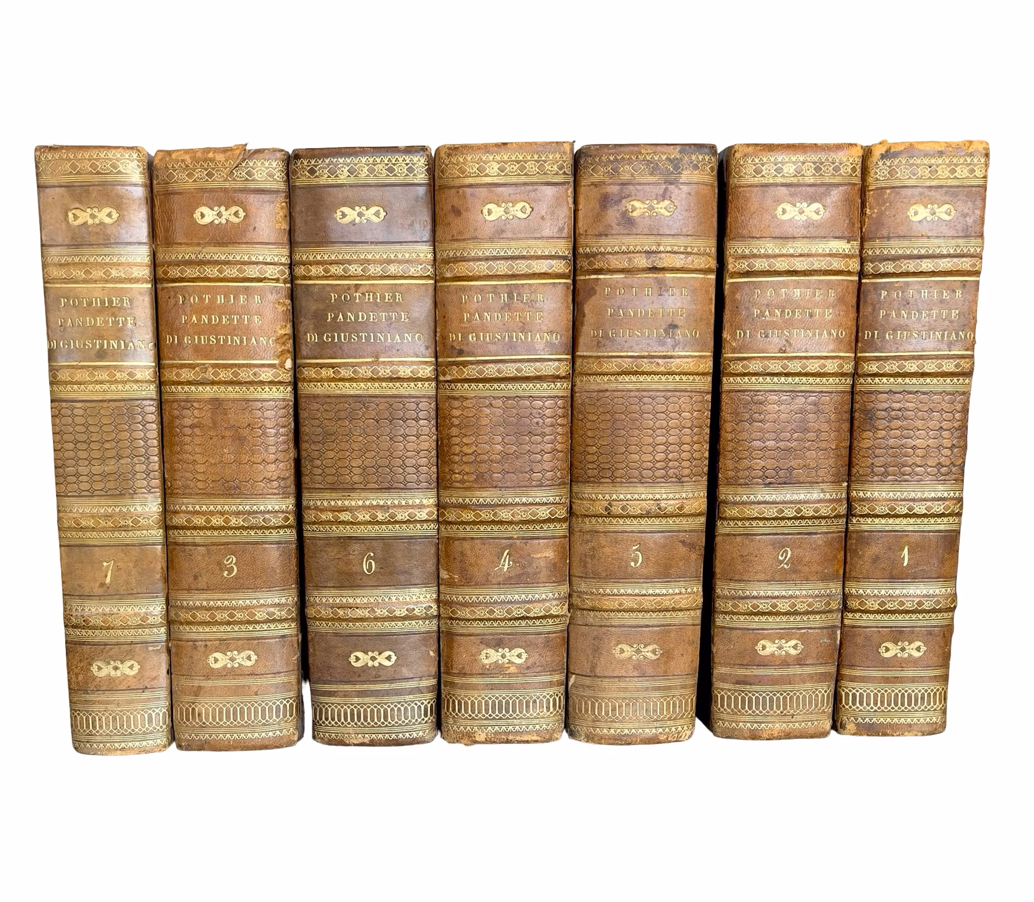Le Pandette di Giustiniano - Komplett antik bokserie i 7 volymer (1833-1836)