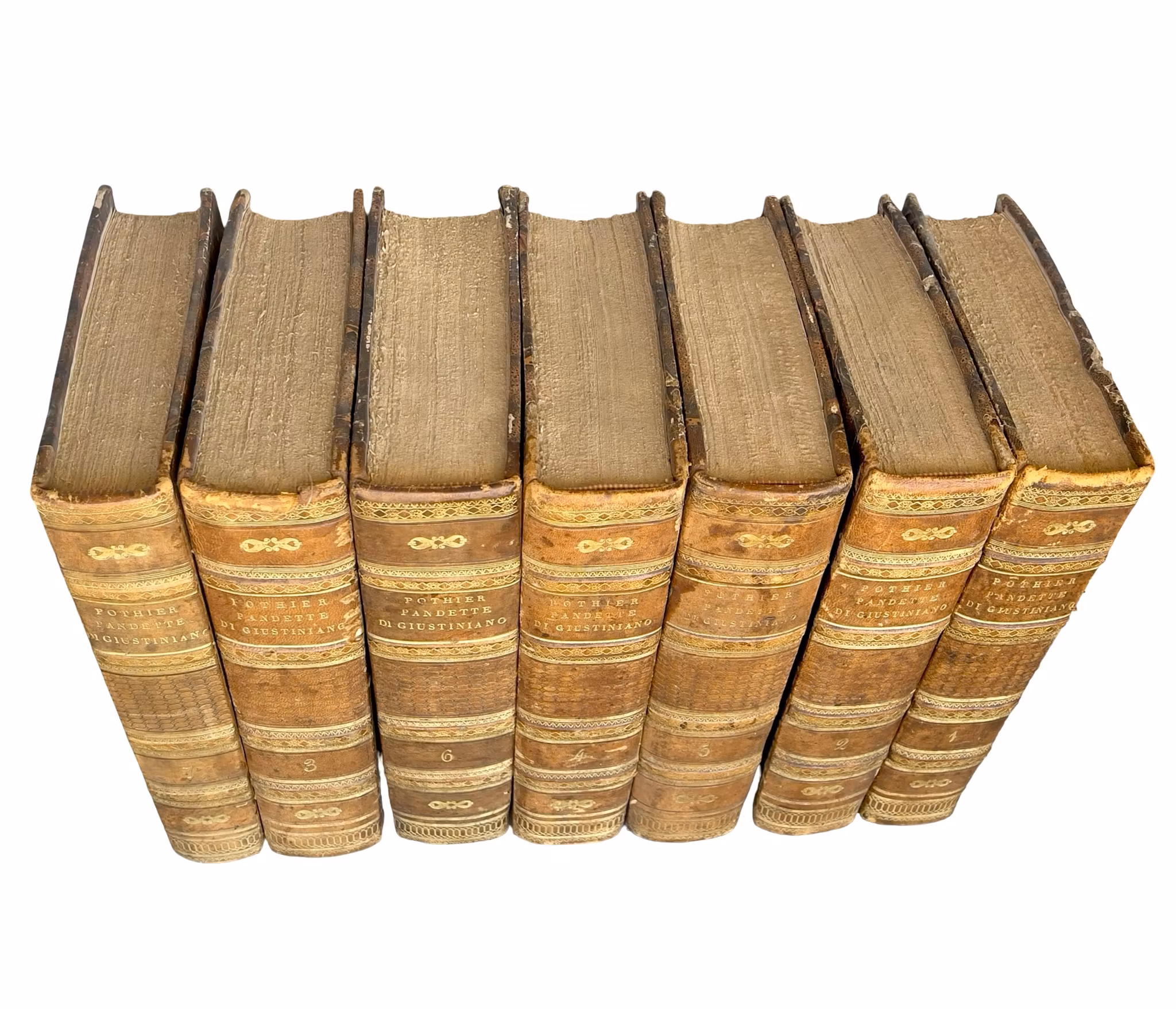 Le Pandette di Giustiniano - Komplett antik bokserie i 7 volymer (1833-1836)