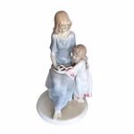 Meico Porslinsfigur - Mor och Dotter Läsande Bok