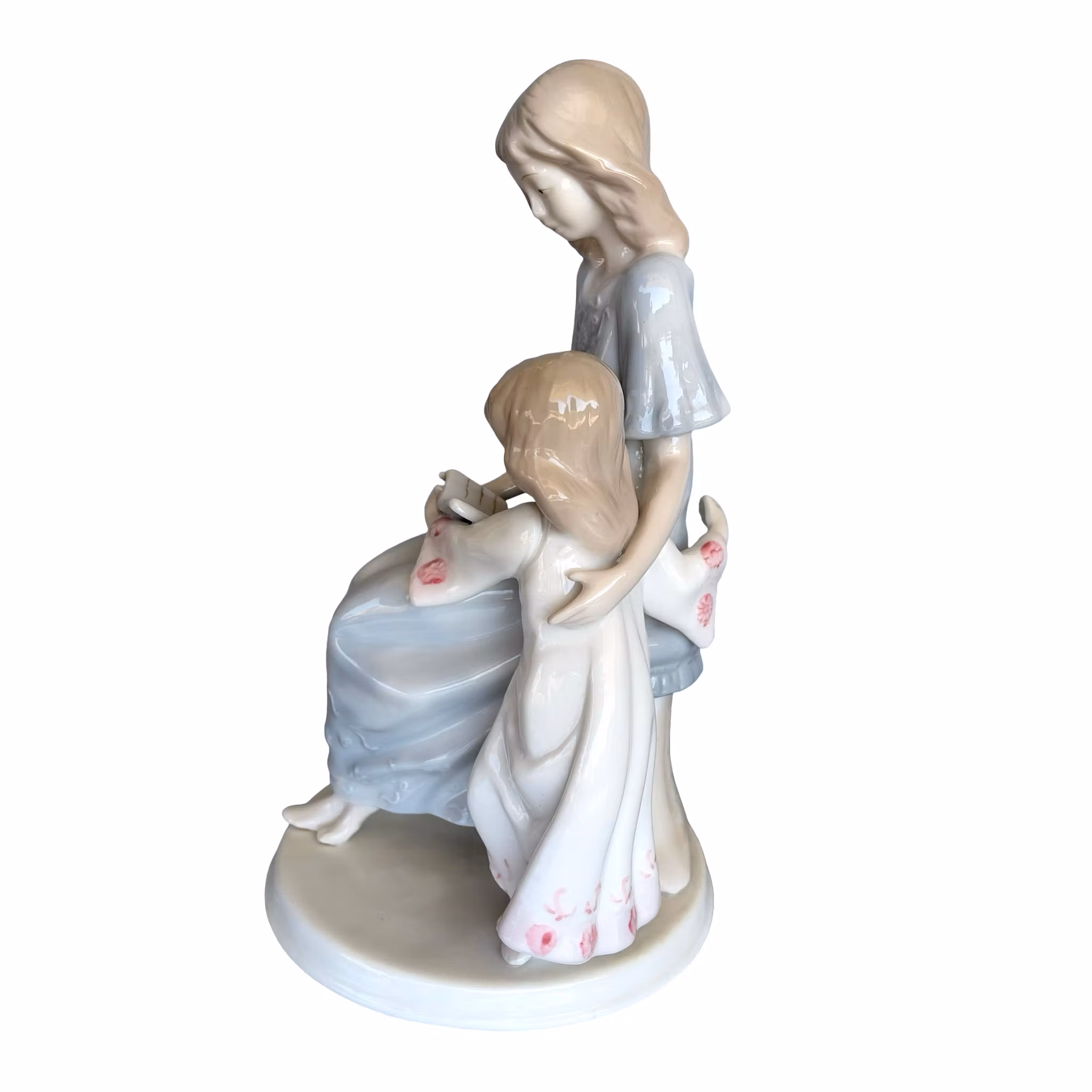 Meico Porslinsfigur - Mor och Dotter Läsande Bok