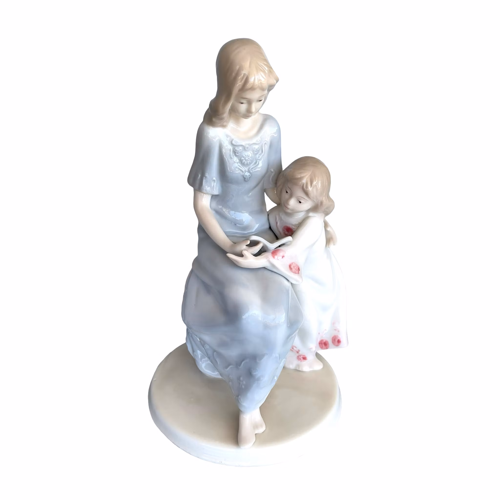 Meico Porslinsfigur - Mor och Dotter Läsande Bok