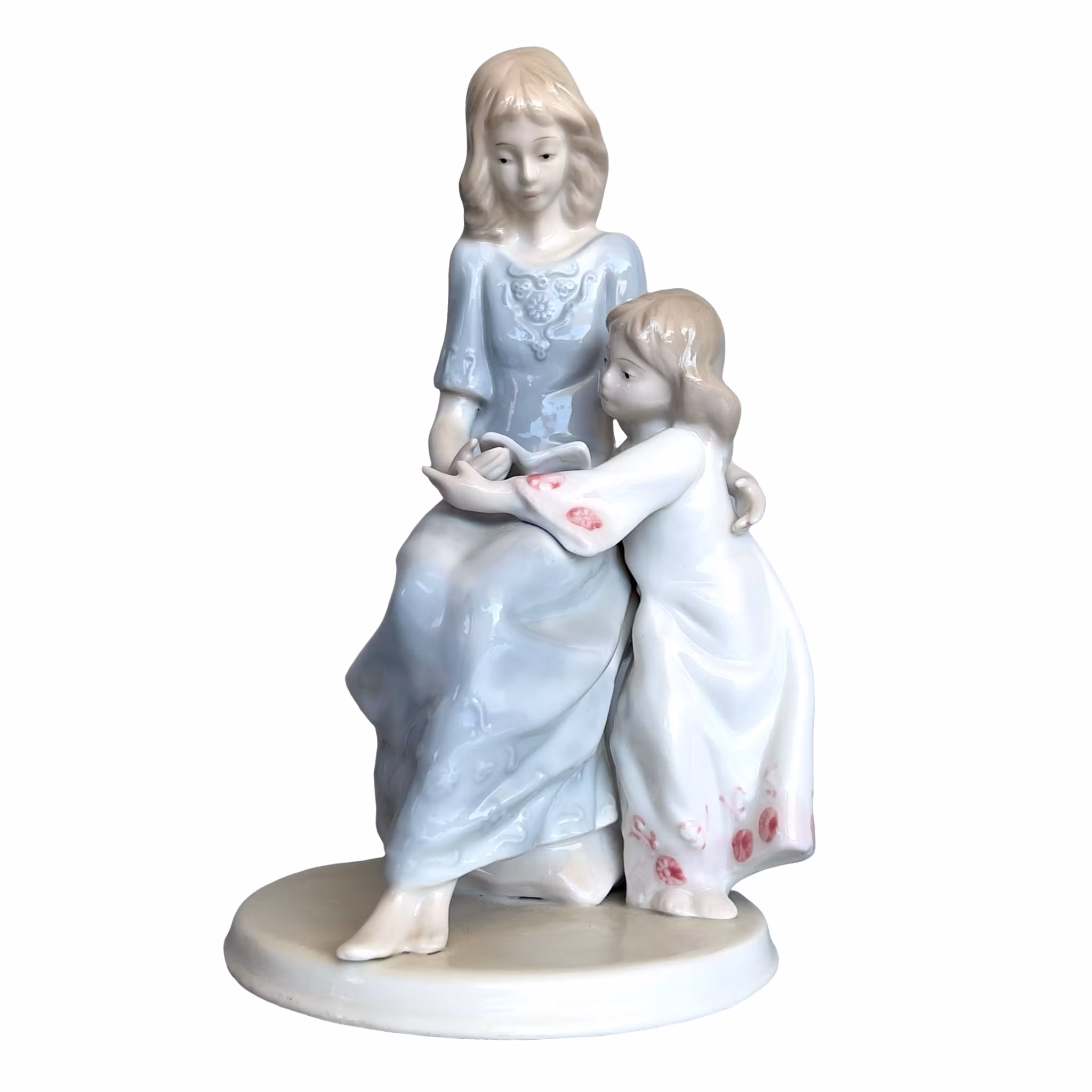 Meico Porslinsfigur - Mor och Dotter Läsande Bok