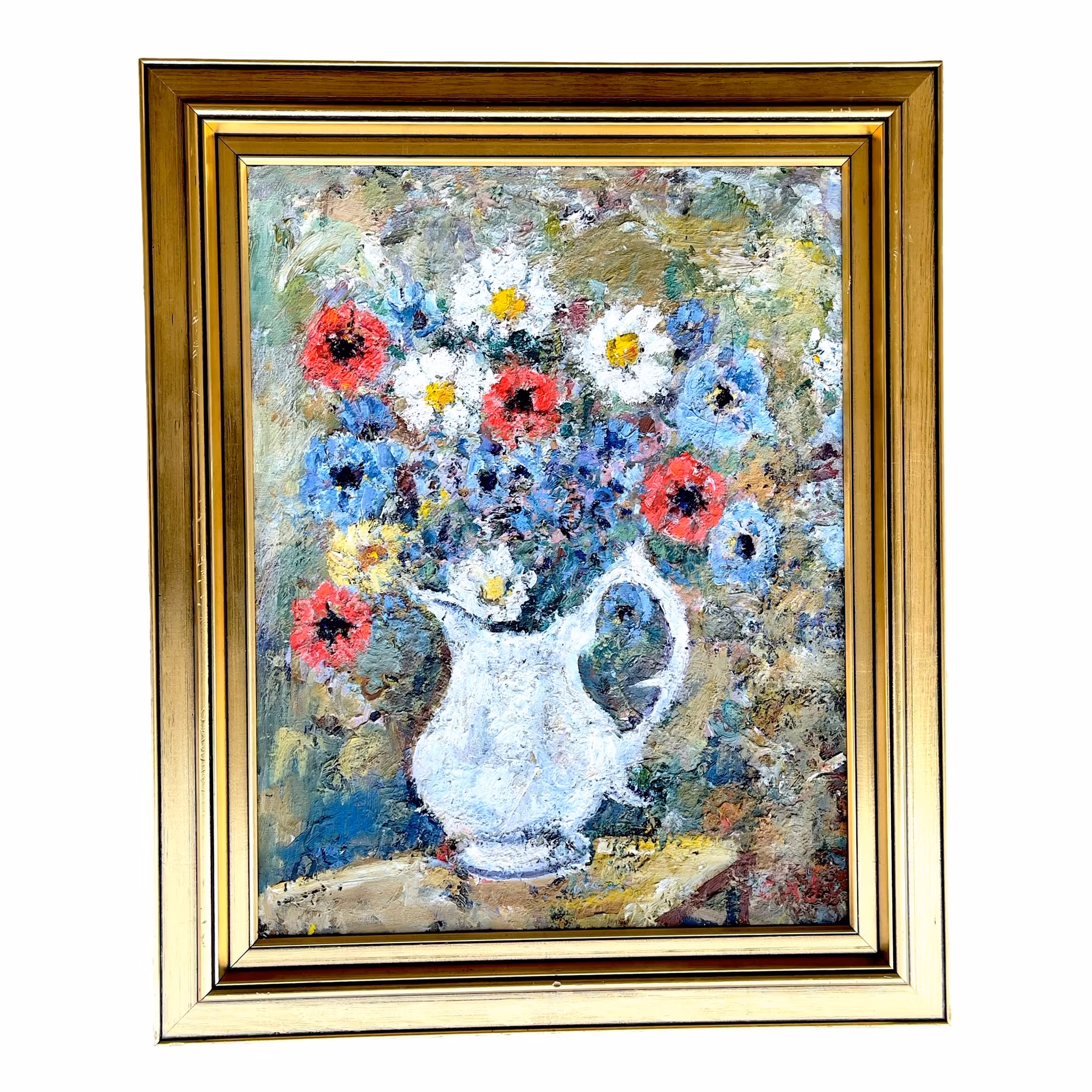 Gösta Arvid Jönsson - Hästa Jynsson - Oljemålning med blomster stilleben