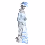 Sanbo porslinsfigur - Elegant dam med hund - Spanien