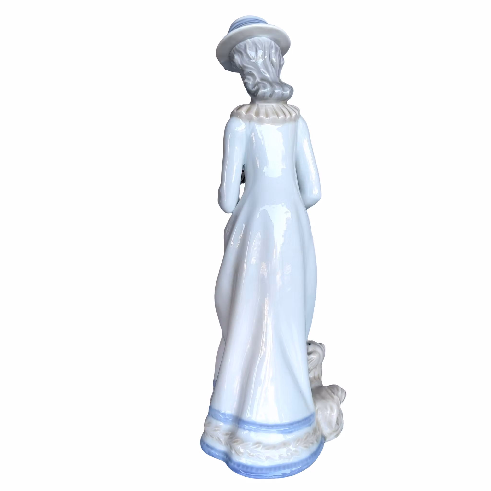 Sanbo porslinsfigur - Elegant dam med hund - Spanien