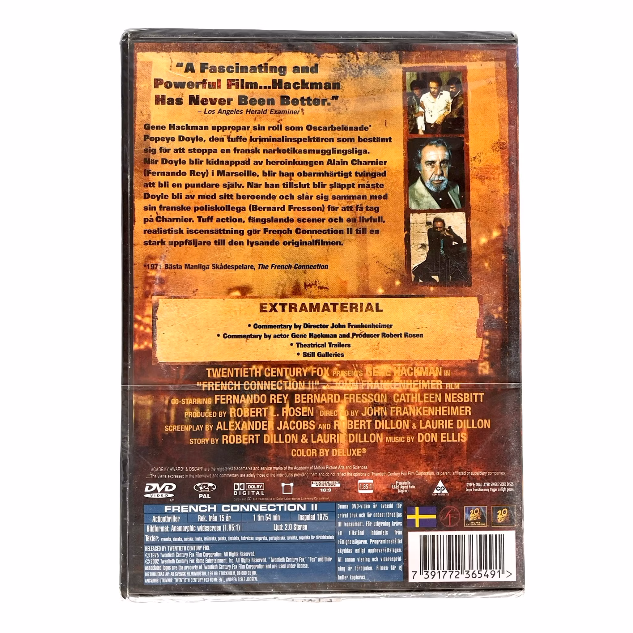 French Connection II - Inplastad DVD med Gene Hackman