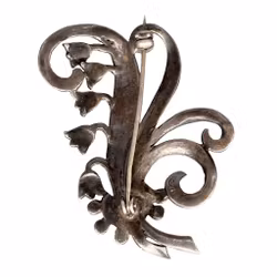 Spilla antica in argento 835 con marcasite - Jugend / Art Nouveau