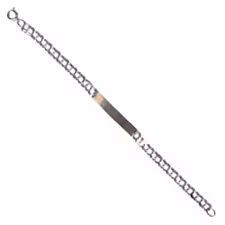 Silbernes Namensarmband / ID-Armband – Klassische Gliederkette