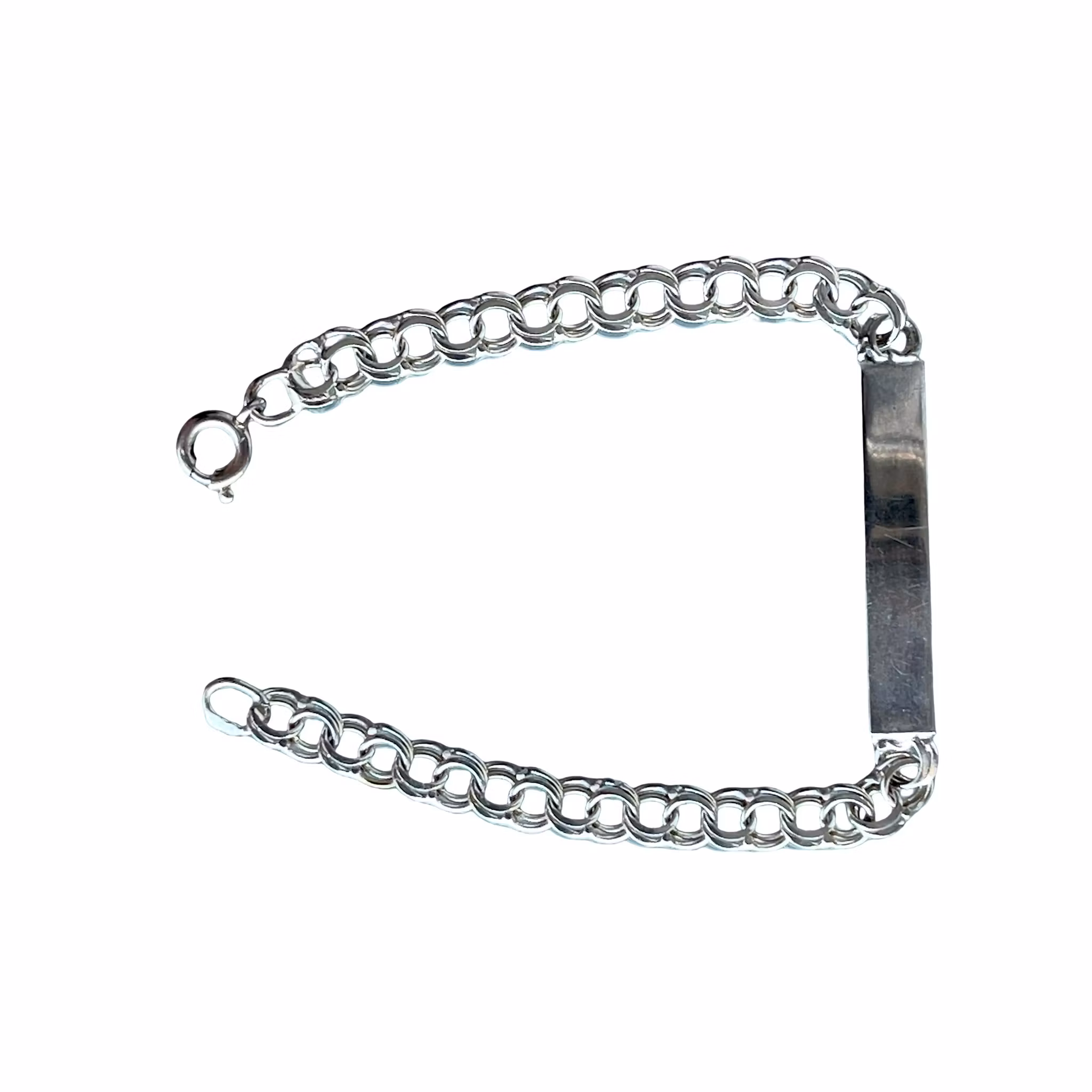 Silver ID armband / Namn armband - Klassisk Kedjelänk