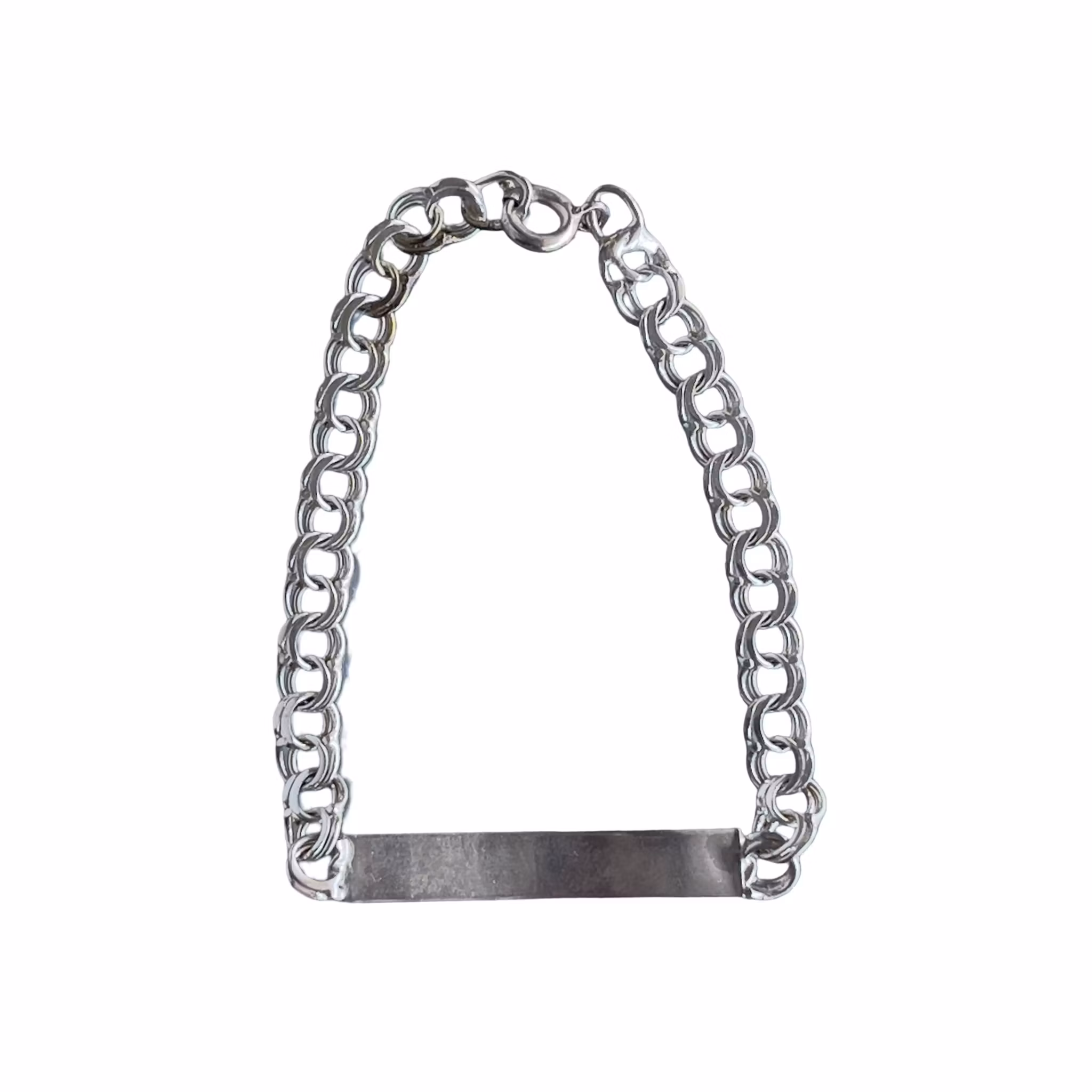 Silver ID armband / Namn armband - Klassisk Kedjelänk