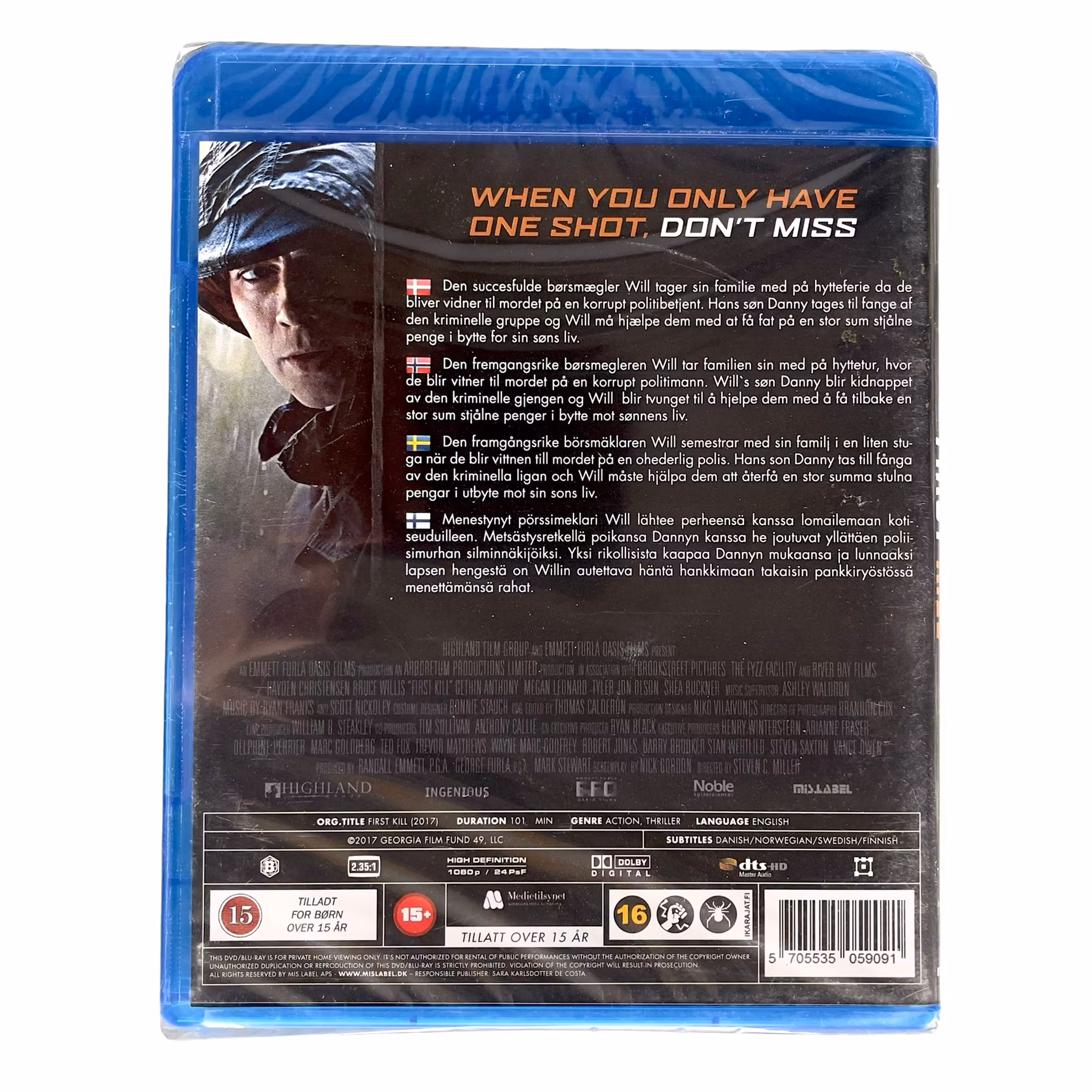 First Kill Blu ray - Bruce Willis & Hayden Christensen - Inplastad