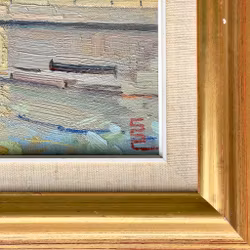 Svend Sinding Christensen (1898-1980) - Olieverfschilderij op doek met kanaalmotief