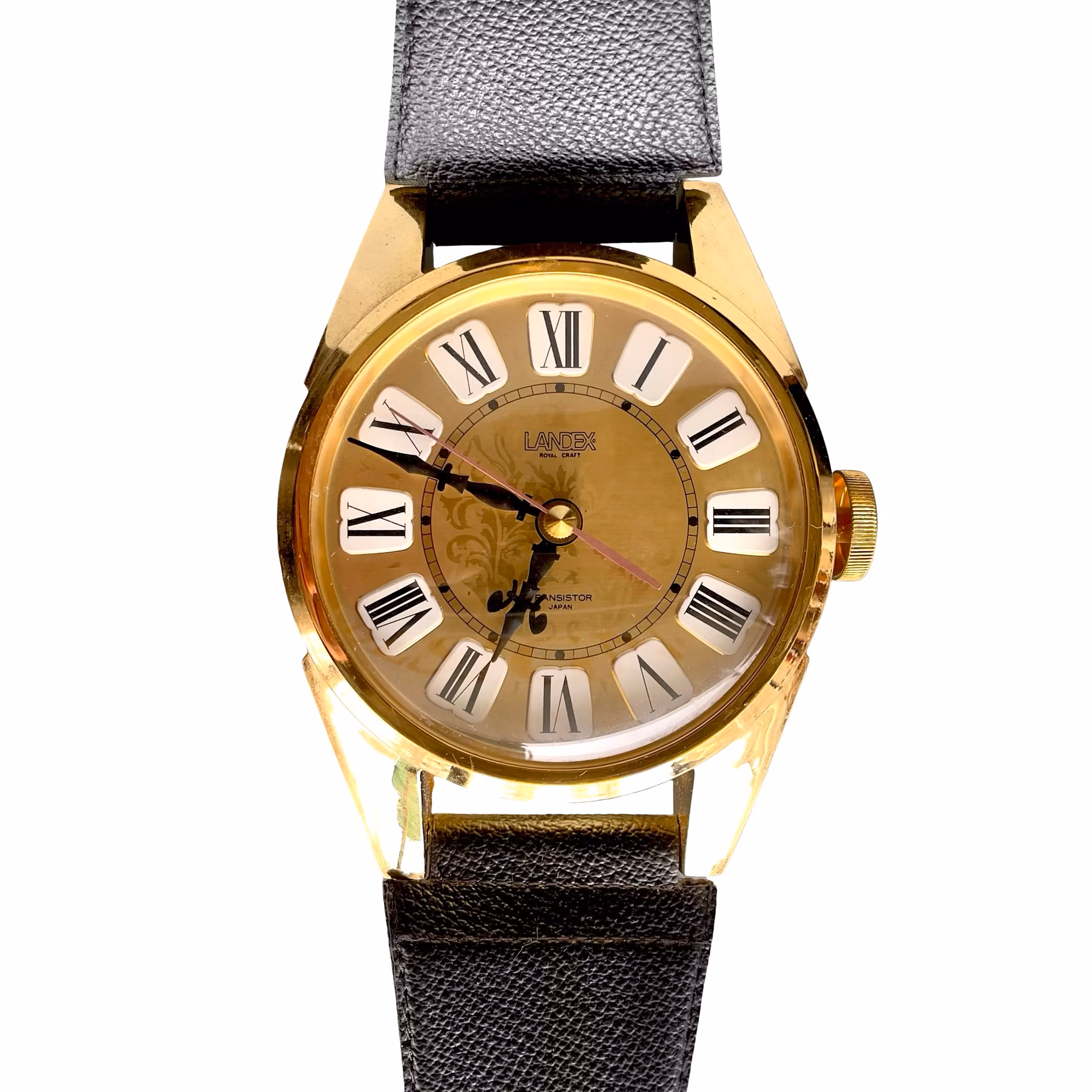 Landex Royal Craft - Ovanligt väggur i armbandsurs design, Japan
