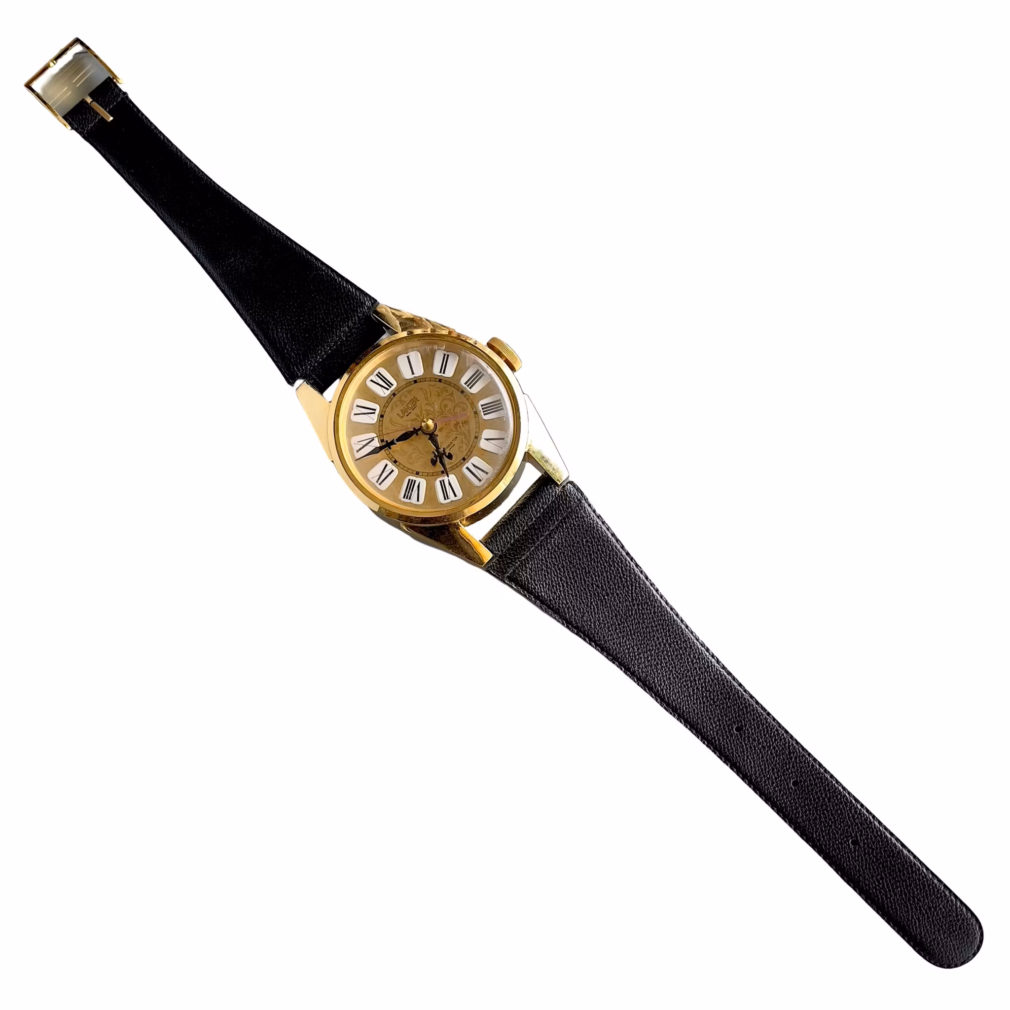 Landex Royal Craft - Ovanligt väggur i armbandsurs design, Japan