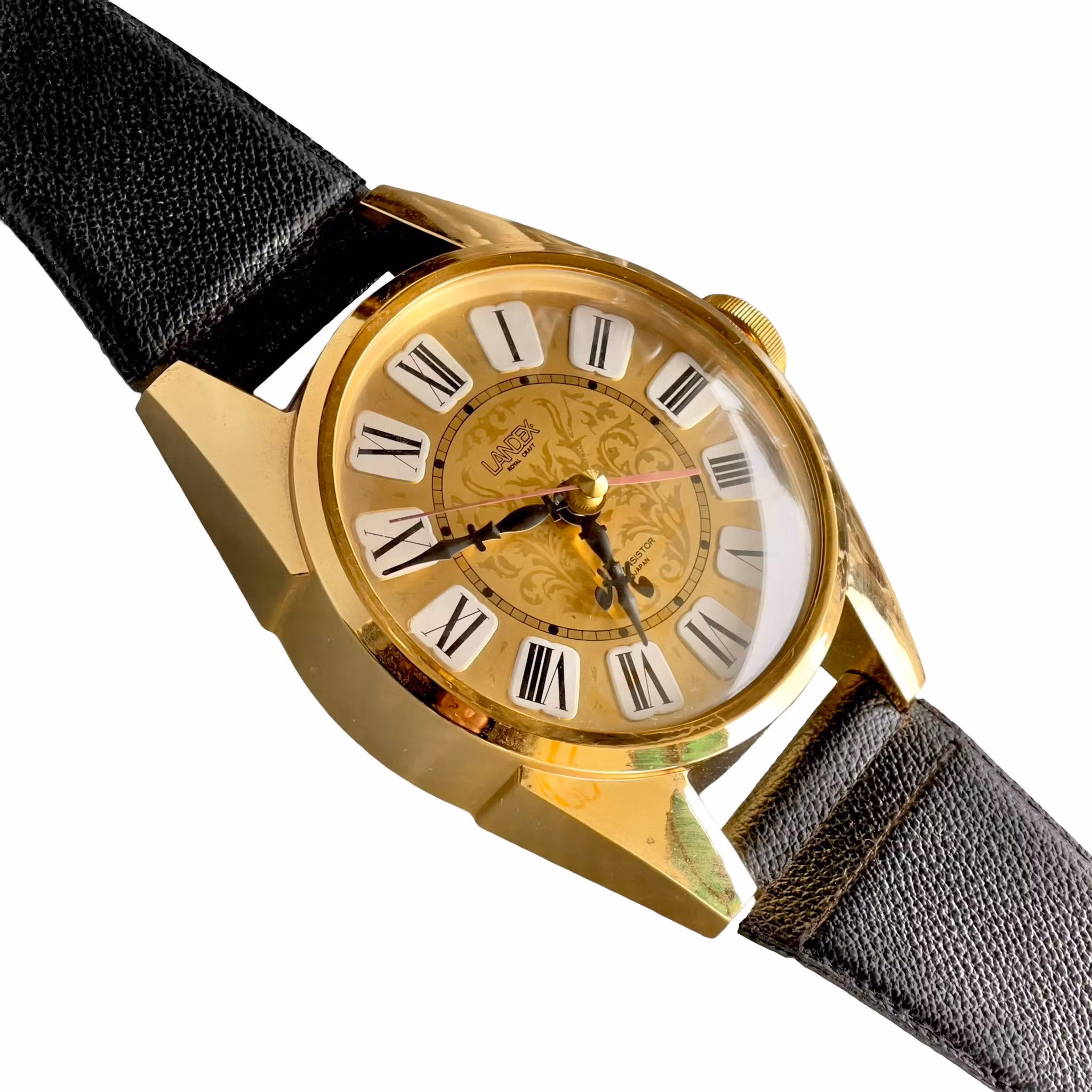 Landex Royal Craft - Ovanligt väggur i armbandsurs design, Japan