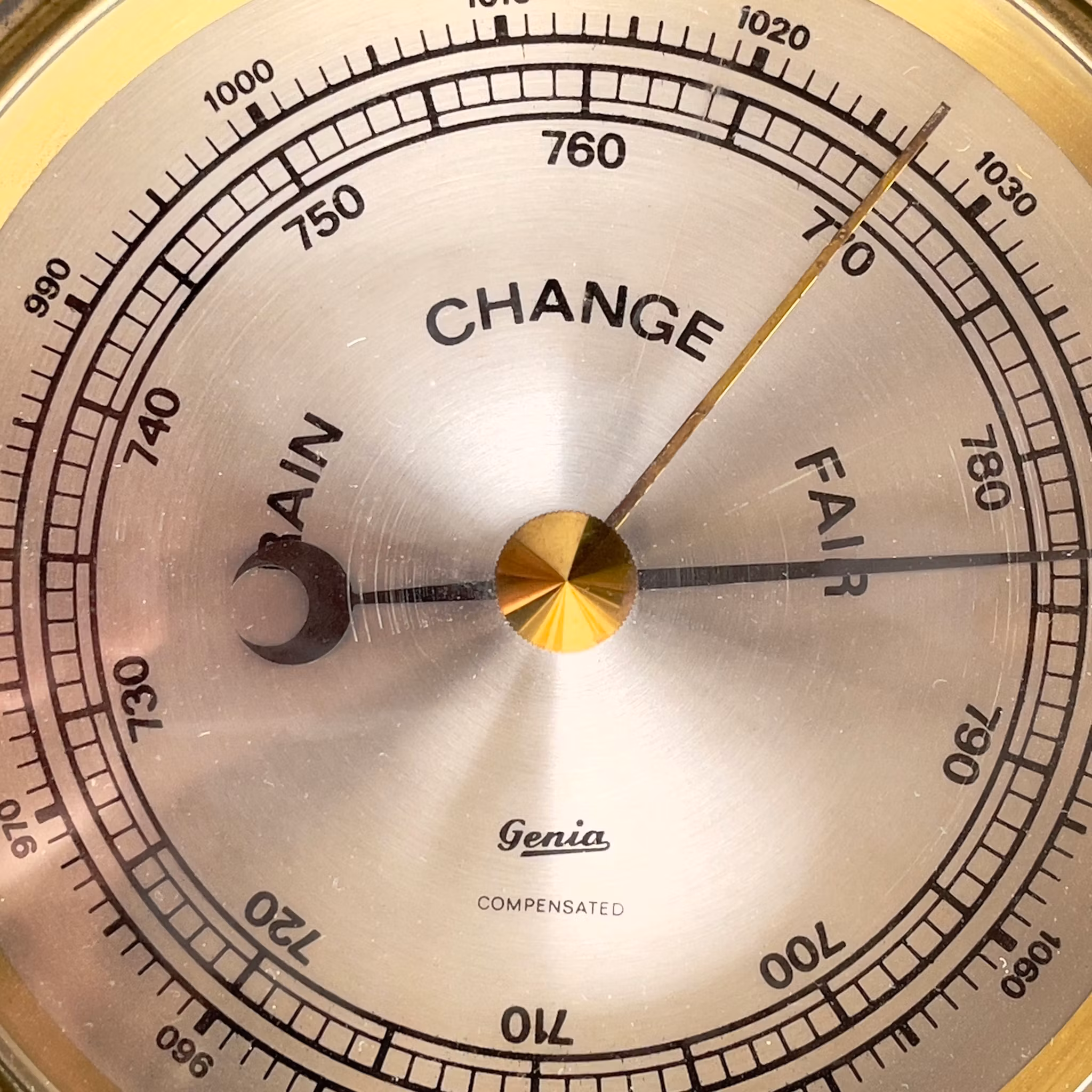 Genia Compensated - Vintage barometer i mässings design - Western Germany